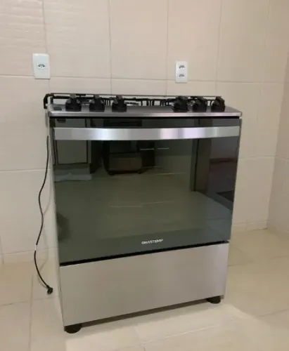 Fogão Brastemp 5 Bocas Inox com Forno