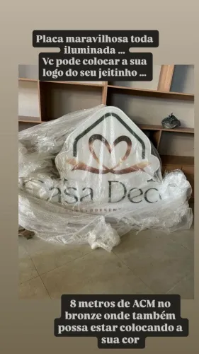 PLACA TODA ILUMINADA SÓ COLOCAR A SUA LOGO 