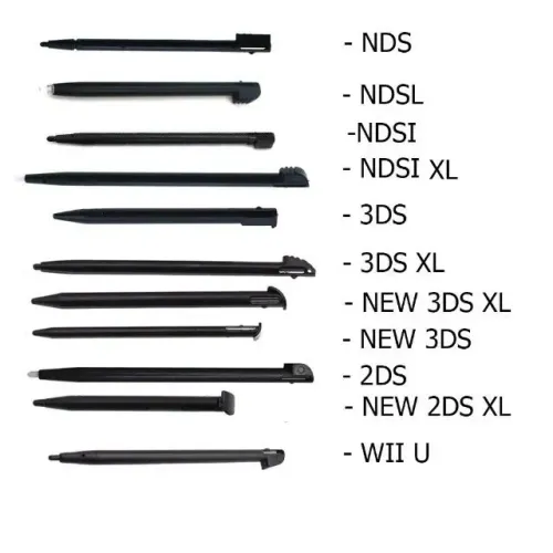 Canetas Stylus Nintendo NDS, NDSL, NDSi, NDSi XL LL, 3DS, 3DS XL LL, NEW 3DS, Wii U.