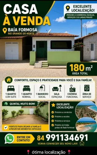 VENDE-SE UMA CASA , EM BAÍA FORMOSA 