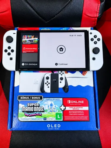 Nitendo switch Oled, novo, sem uso, completo. leia a descrição do anúncio.