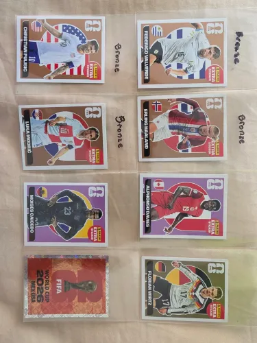 Figurinhas extra legend copa mundo 2026 ouro bronze e lilás