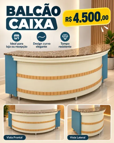 ? OPORTUNIDADE! BALCÃO CAIXA COM TAMPO DE GRANITO