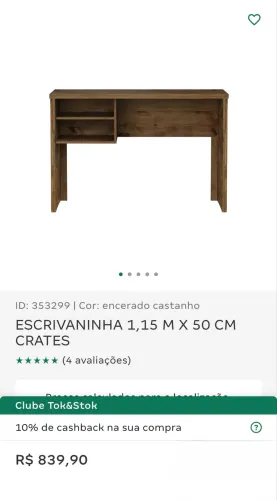 Escrivaninha Crates Tok&Stok