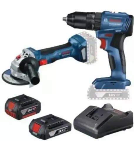 Kit Bosch Parafusadeira Gsb 185-li+esmerilhadeira Gws 18v-8 Preto 18v