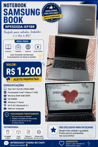 notebook samsung book