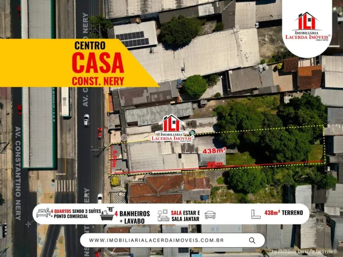 Casa com 4 quartos sendo 3 suítes + 1 espaço comercial na frente Na frente do T1