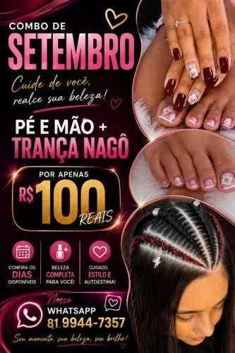 Trança nagô + pé e mão