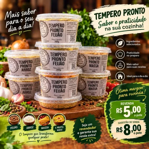 Tempero Caseiro Pronto - Praticidade e Sabor Para Sua Cozinha!<br>