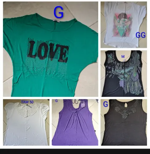Lote de camisetas femininas