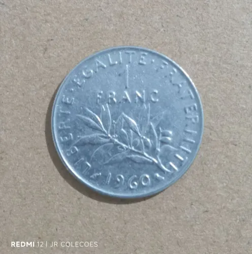 Moeda francesa de 1 franco 1960