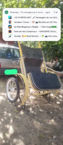 Charrete aro 21 meio cromo pra venda só venda
