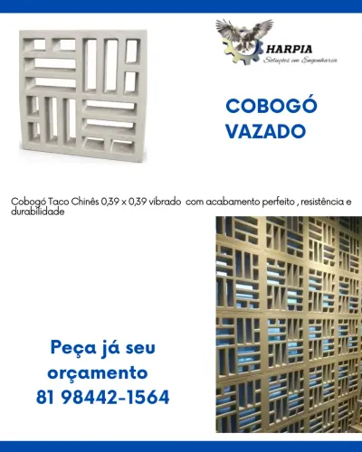Cobogó concreto vibrado 