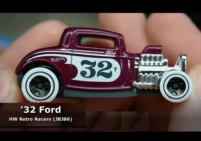Hot Wheels 1932 Ford roda faixa branca hot rod esc 1/64 de metal