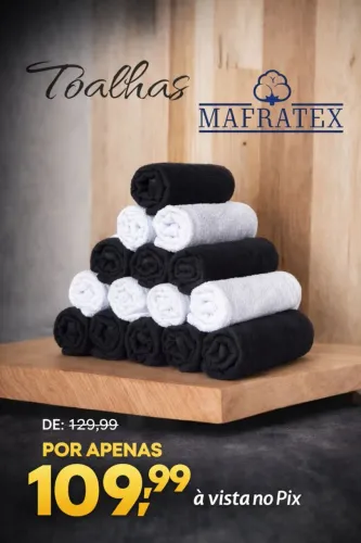 Kit 10 Toalhas Mafratex 100% Algodão Profissional para Salão Alta Absorção