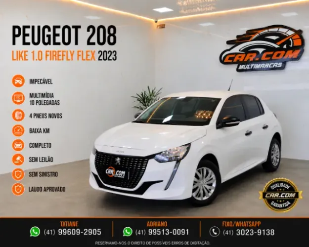 Peugeot 208 Like 1.0 Flex 6V 5P Mec. 2023