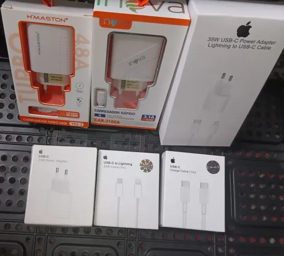 Carregadores completo/ cabos iphone, tipo c