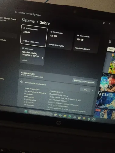 Notebook com i5 de 13° geração