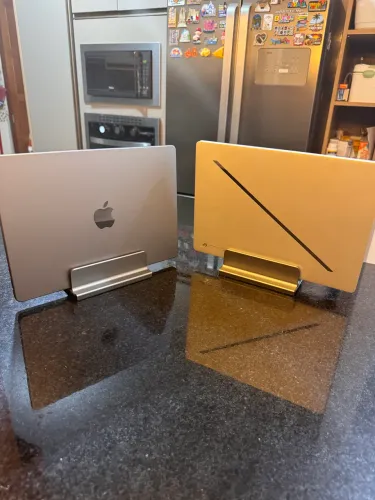 base/Suporte Vertical Ajustável de Alumínio Para MacBook/Notebook/Tablet