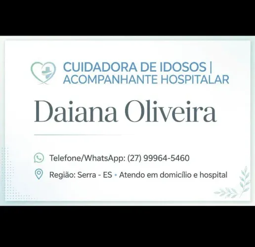 Cuidador de idosos e acompanhante hospitalar.