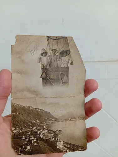 Postal antigo 1910 suíço 