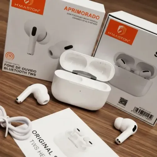 Fone In-ear Bluetooth H'maston LY13 Branco Com Cancelamento de Ruído. ENTREGA HOJE!