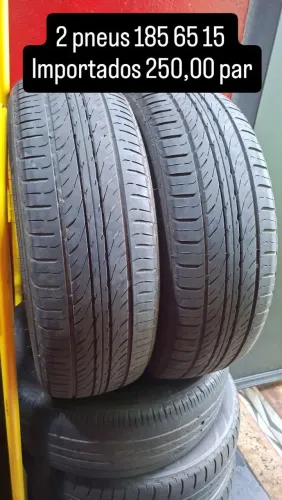 2 pneus 185 65 15 originais importados meia vida.