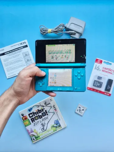 Nintendo 3DS Azul 16GB + Jogo Físico + Jogos Instalados