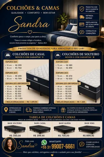 Cama e colchão novo