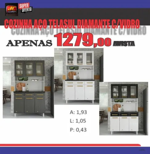 COZINHA DE AÇO TELASUL COM VIDRO