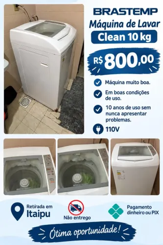 Máquina de lavar Brastemp 10kg