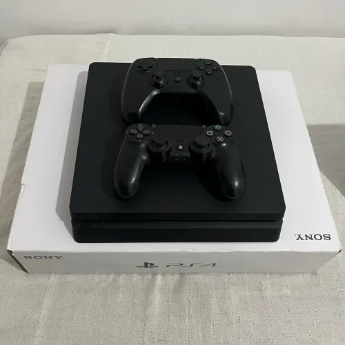 Ps4 Slim 1TB Completo 2 Controles + Vários Jogos 
