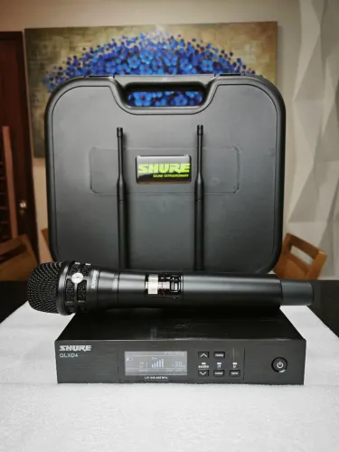 MICROFONE SHURE QLXD4 KSM8 PRETO + CASE