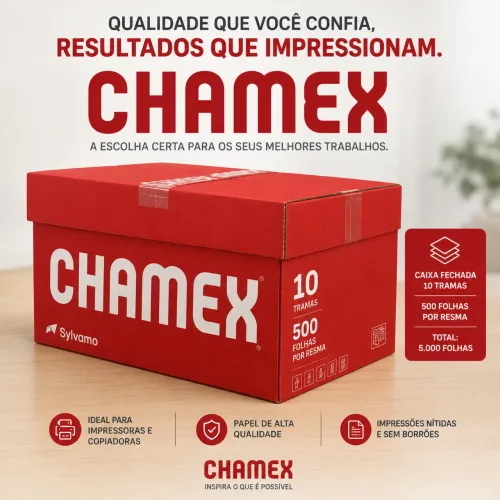 PAPEL SULFITE CHAMEX A4 - CAIXA FECHADA