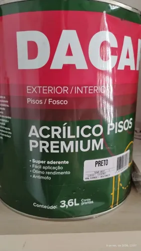 Tinta acrílico fosco preto