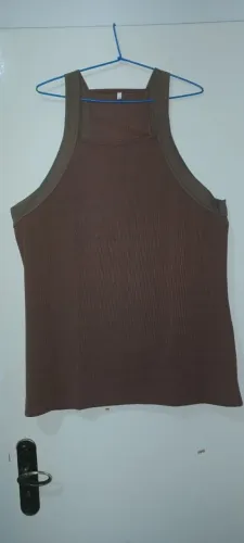 CAMISETA ACADEMIA TANK T-SHIRT TAMANHO XXL MARROM
