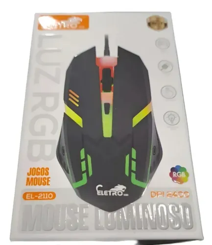 Mouse gamer RGB Eletromex EL-2110.