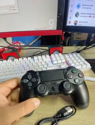 Controle Bluetooth Sem Fio Compatível Com Ps4 Pc Notebook Celular Android iOS