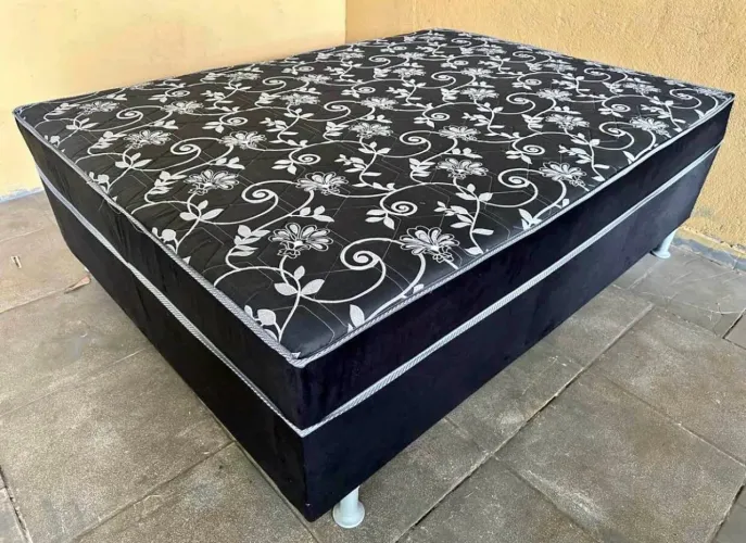 Cama Casal 20Cm Colchão - Mola ou Espuma