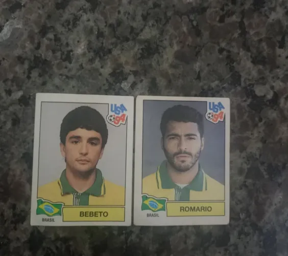 Figurinha Bebeto e Romário 94 10/10 em perfeito estado 