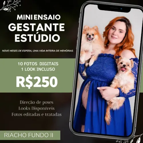 Mini Ensaio Gestante Estúdio