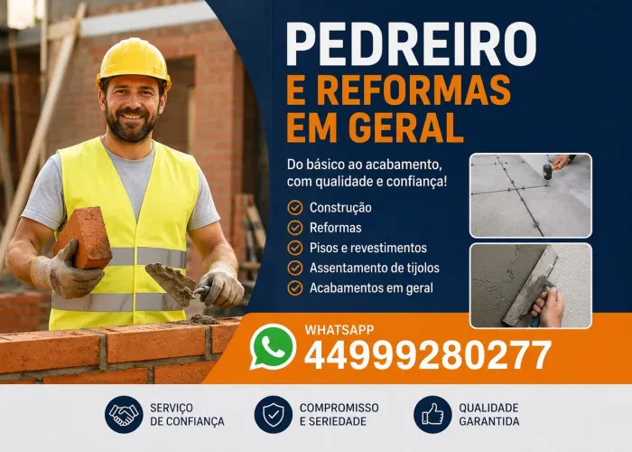 Pedreiro azulejista e reformas em geral