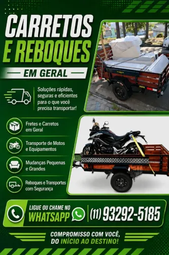 Carretos, fretes e reboque de motos