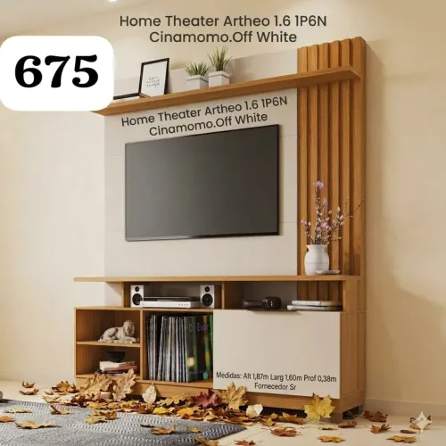 Painel ripadado +rack promoção