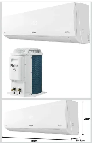 Ar condicionado Philco 12,000 BTUs inverter quente e frio.