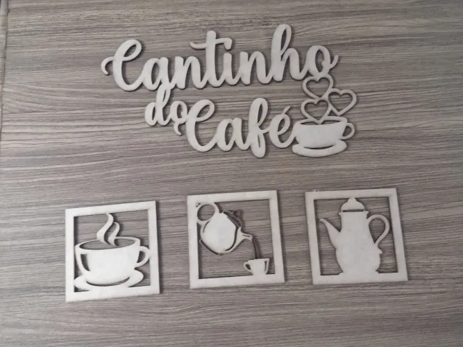 Cantinho do café decorativo em MDF