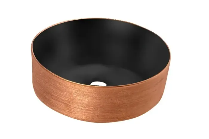Cuba de Apoio Lexxa LX524BRG 36x36 cm Black Rose Gold - Nunca Utilizada