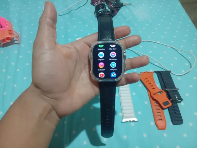 Relógio smartwatch 5g entrada de chip wi-fi Bluetooth câmera WhatsApp Instagram Google GPS