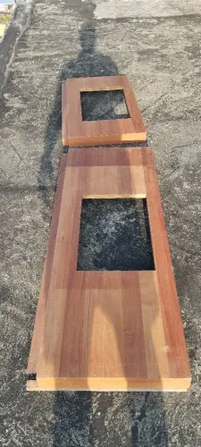 Vendo três tampos de pia em peroba do campo maciça feitos artesanalmente