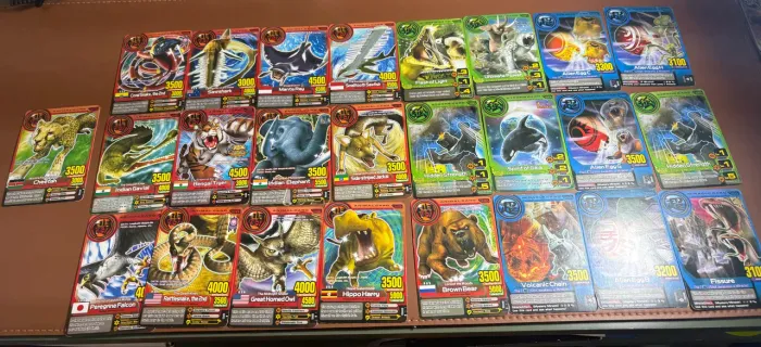 Lote Cartas 25 Comuns Animal Kaiser